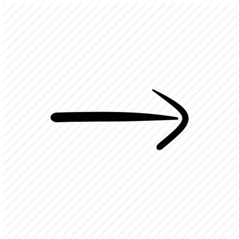 Arrow, hand drawn, next, right, straight icon