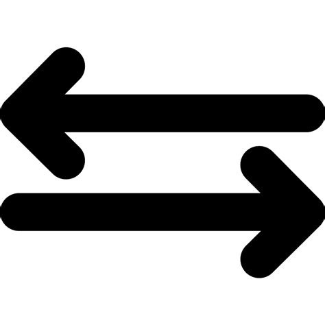 Right and left straight arrows - Free arrows icons