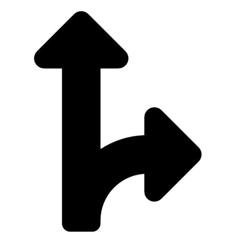 go straight and turn right sign icon – Free Icons Download