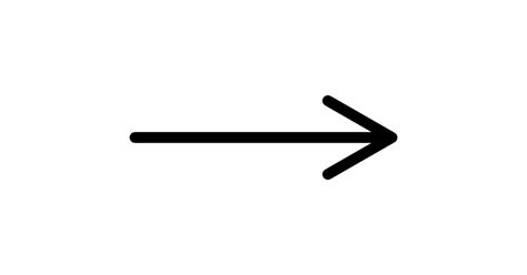 Right arrow of straight thin line - Free arrows icons