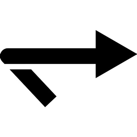 Right straight arrow angle symbol - Free arrows icons