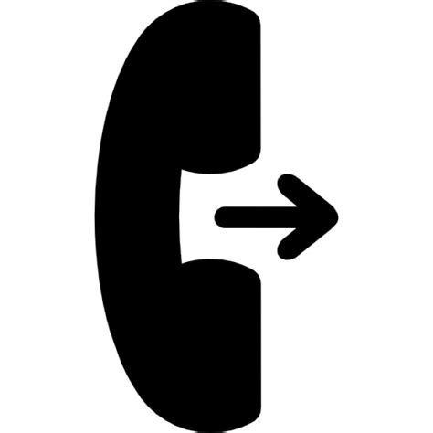 Rufen Symbol der Telefon Ohr mit einem Pfeil nach rechts ...